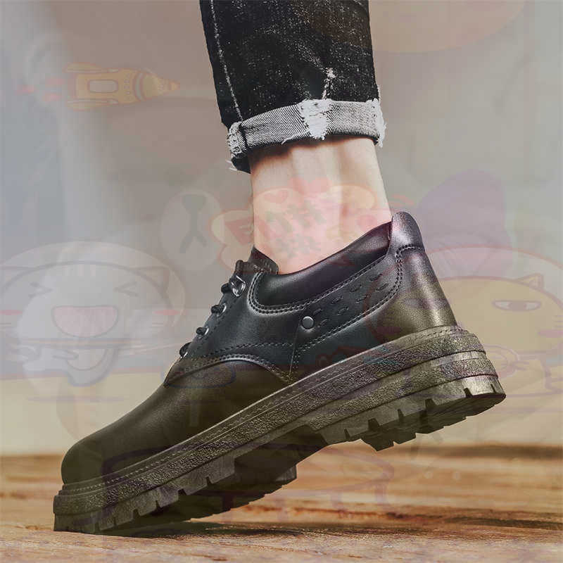 Office Tech Design - Zapatillas deportivas de cuero Natural oscuro