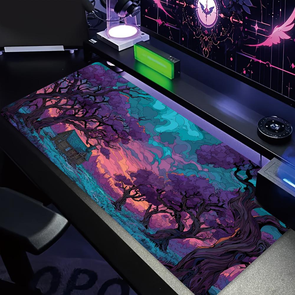 Office Desk Tech Accessories - Alfombrilla de ratón grande de bosque