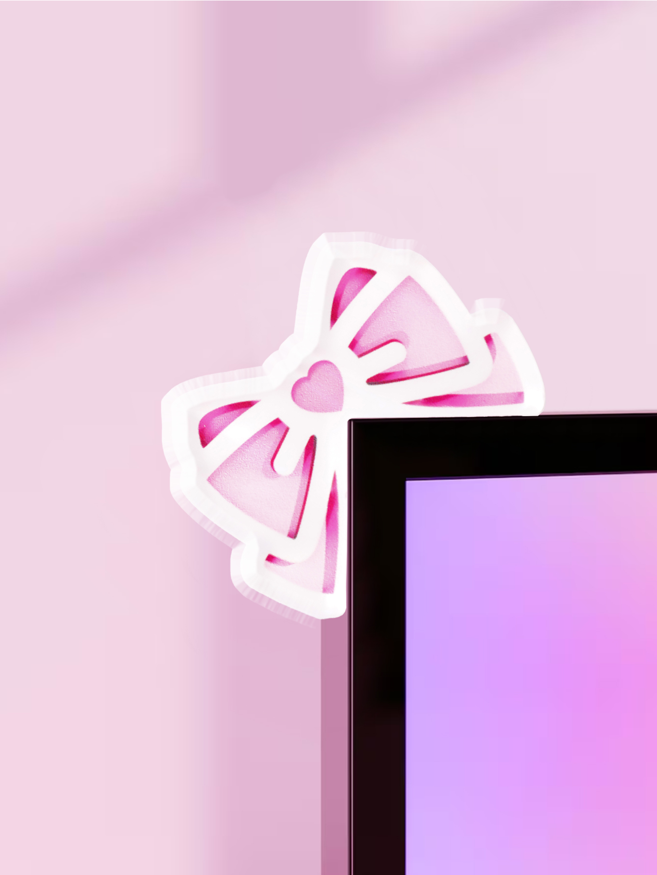 Office Desk Tech Accessories - Decoración de Monitor de arco Kawaii,